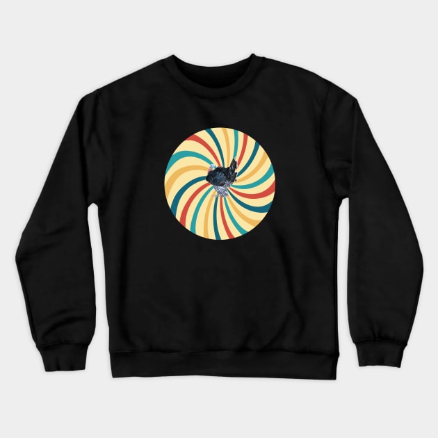 Turkey Huynosis Spiral rooster Hypnotic trance Crewneck Sweatshirt by BurunduXX-Factory